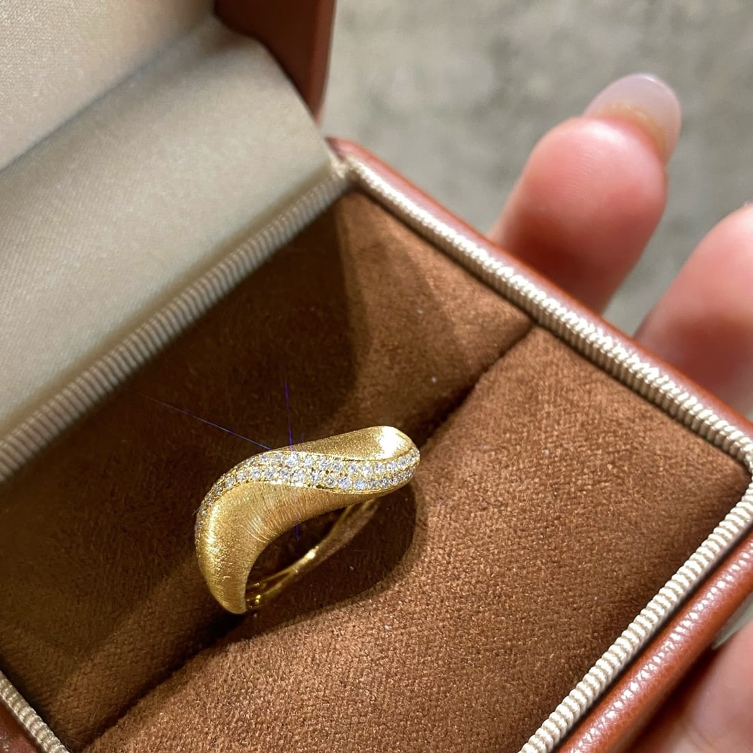 14k Gold 0.28 Ct Natural H Diamond Ring - 5