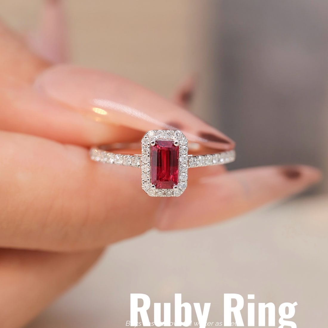14k Gold 0.87 Ctw Natural Ruby & Diamond Ring - 4