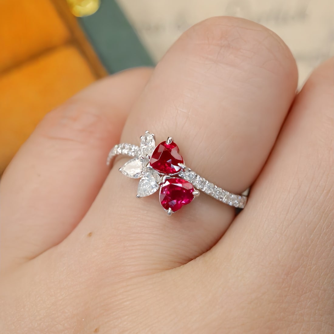 14k Gold 1.18 Ctw Natural Ruby & Diamond Ring - 5