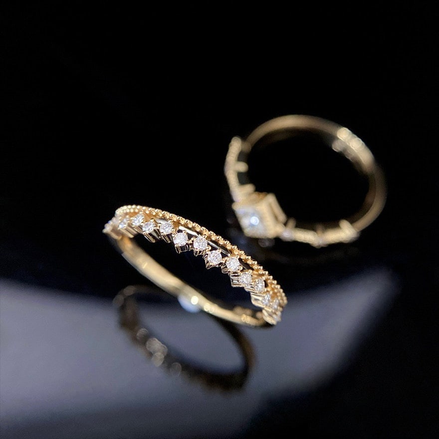 Gia Certified 14k Gold 0.30 Ct Natural F Vs2 Princess Diamond Ring - 3