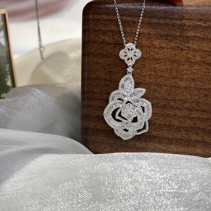 14k Gold 1.48 Ct Natural H Diamond Pendant( Without Chain ) - 3