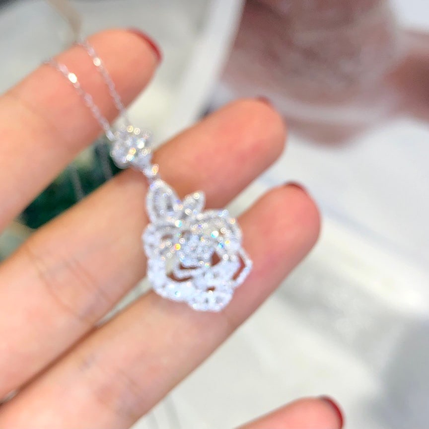 14k Gold 1.48 Ct Natural H Diamond Pendant( Without Chain ) - 4