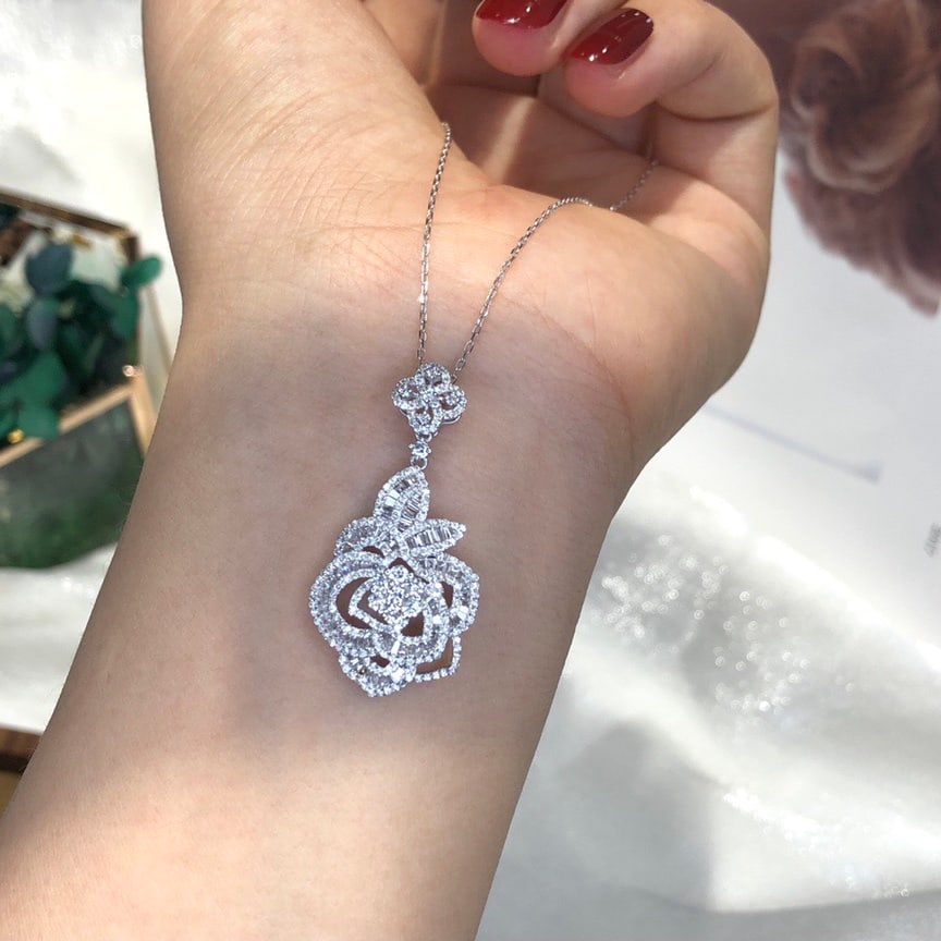 14k Gold 1.48 Ct Natural H Diamond Pendant( Without Chain ) - 5