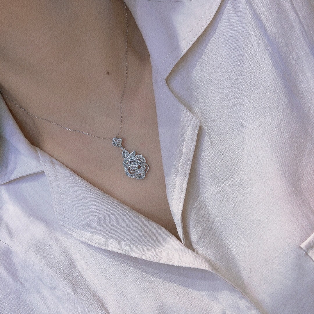 14k Gold 1.48 Ct Natural H Diamond Pendant( Without Chain ) - 9