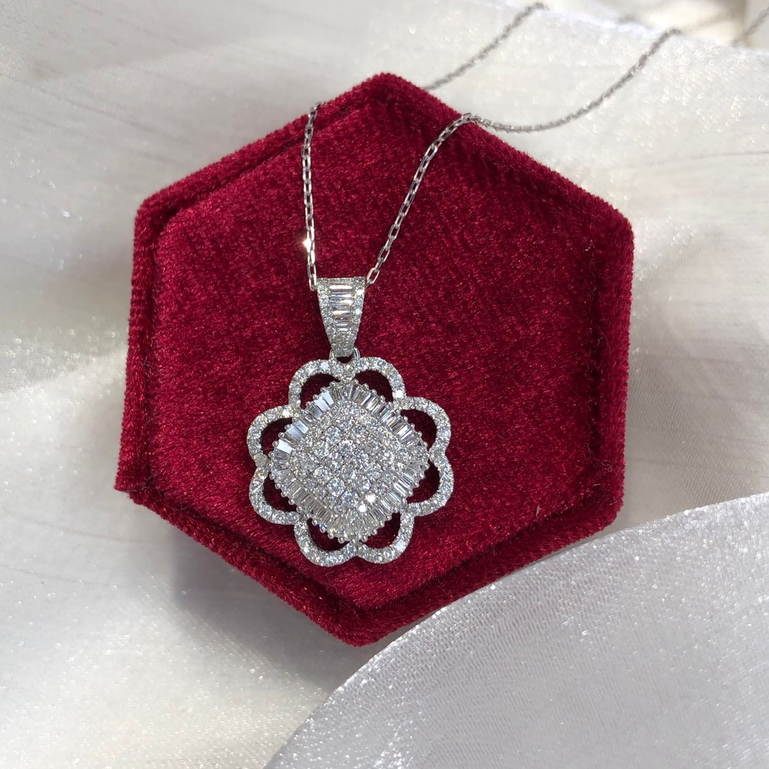 14k Gold 1.12 Ct Natural H Diamond Pendant( Without Chain ) - 4