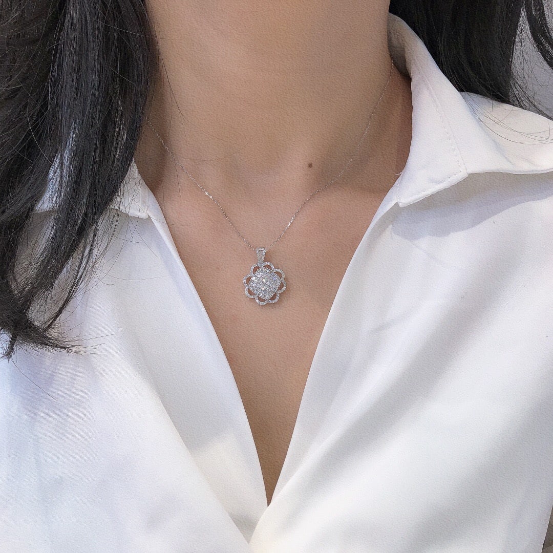 14k Gold 1.12 Ct Natural H Diamond Pendant( Without Chain ) - 8