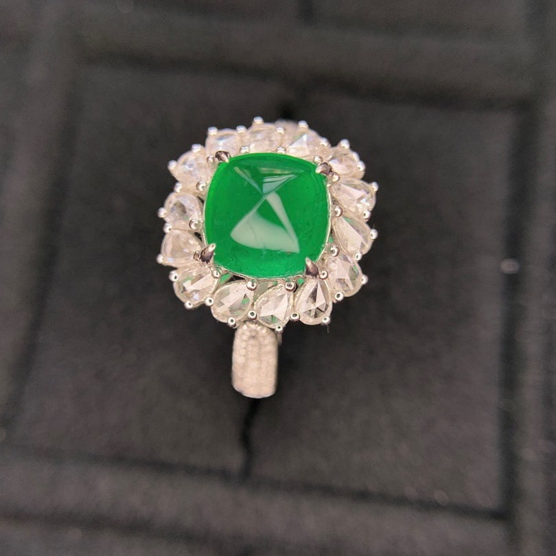 14k Gold 3.13 Ctw Natural Emerald & Diamond Ring - 3