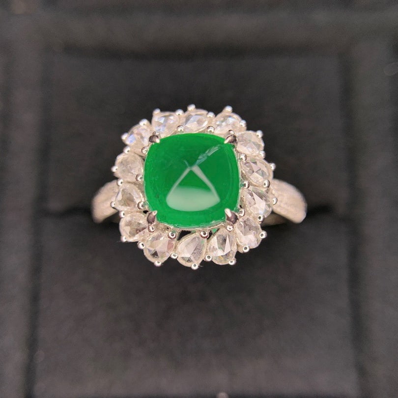 14k Gold 3.13 Ctw Natural Emerald & Diamond Ring - 4