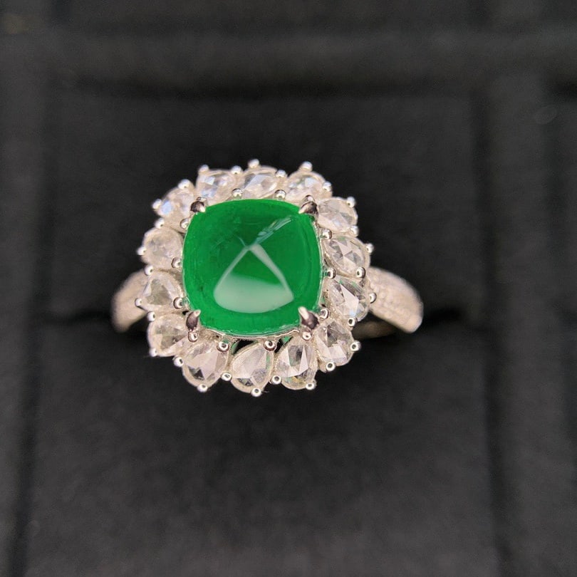 14k Gold 3.13 Ctw Natural Emerald & Diamond Ring - 6