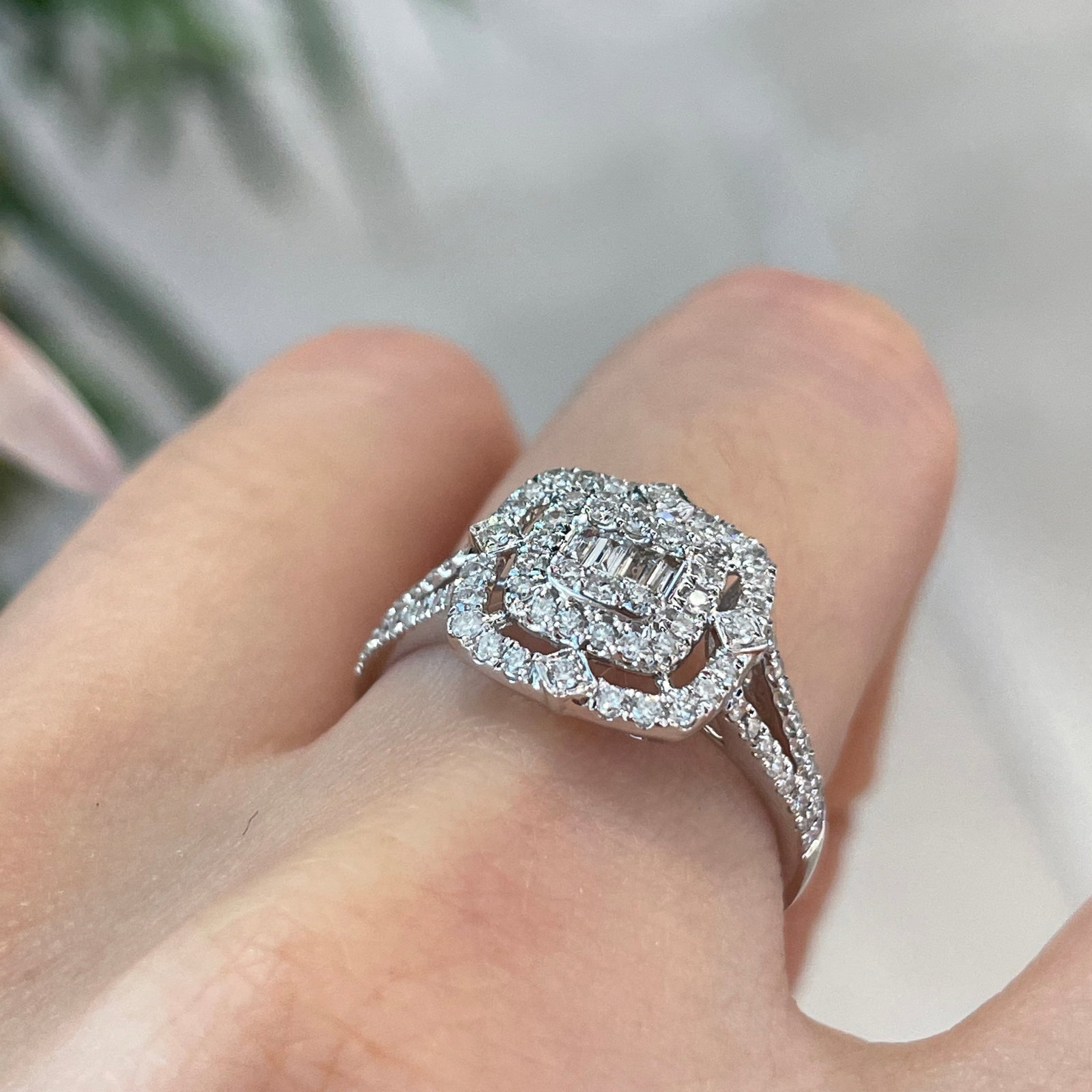 14k Gold 0.45 Ct Natural H Diamond Ring - 3