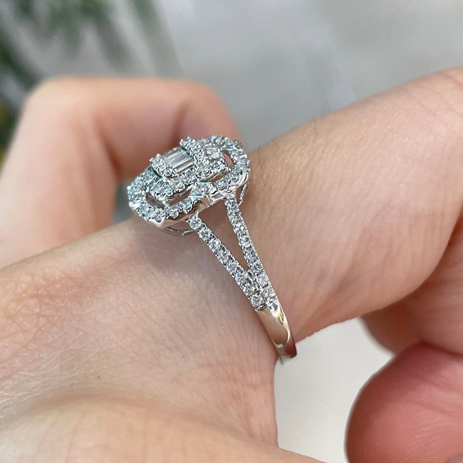 14k Gold 0.45 Ct Natural H Diamond Ring - 6