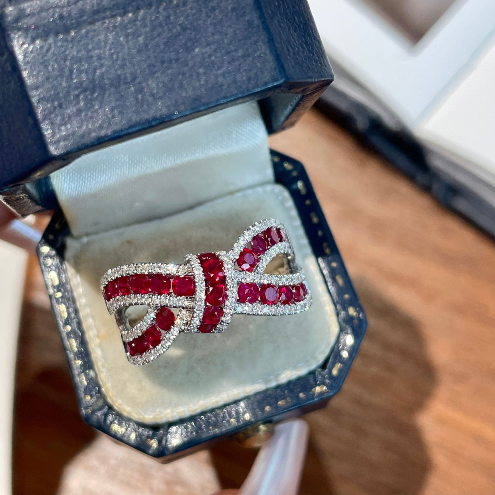14k Gold 1.25 Ct Natural Ruby & Diamond Ring - 4