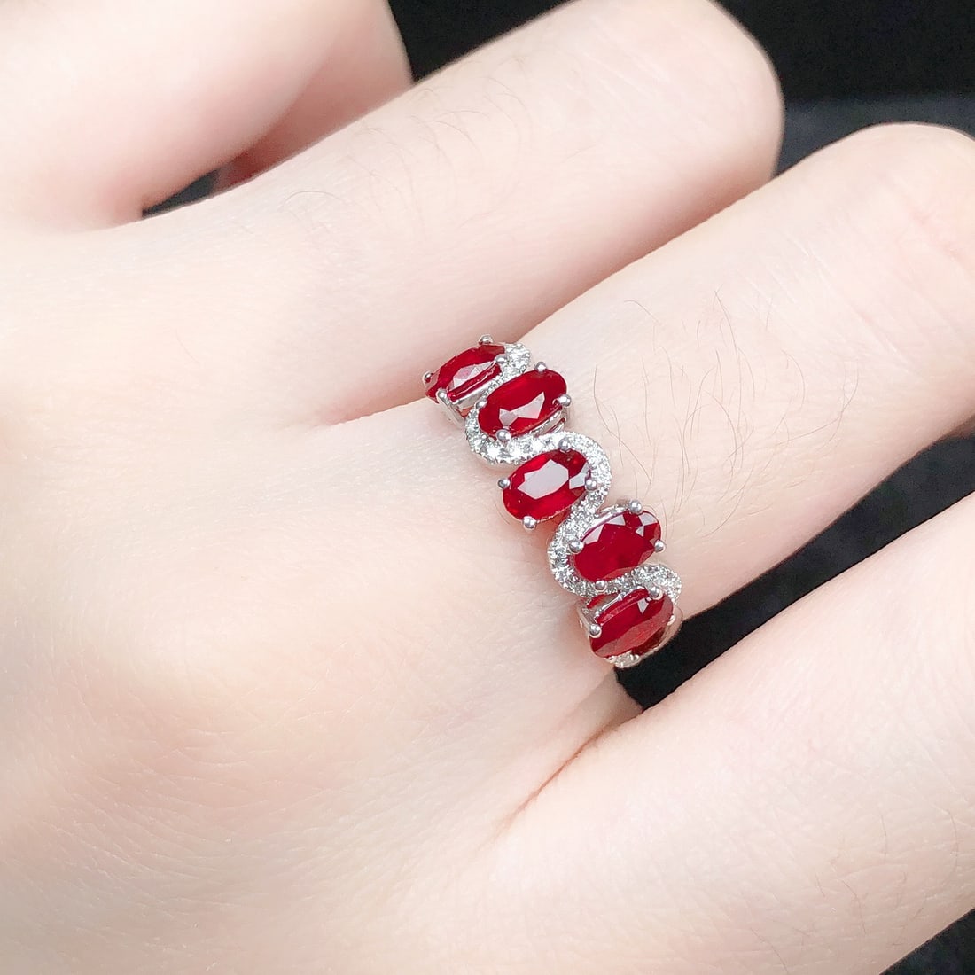 14k Gold 1.64 Ctw Vivid Red Natural Ruby & Diamond Ring - 8