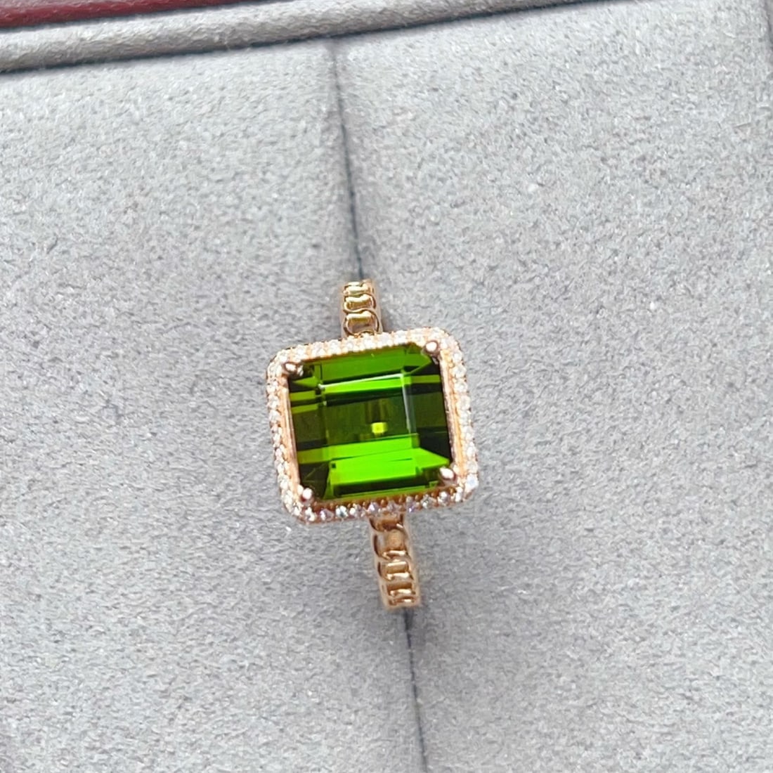 14k Gold 3.57 Ctw Natural Tourmaline & Diamond Ring - 4