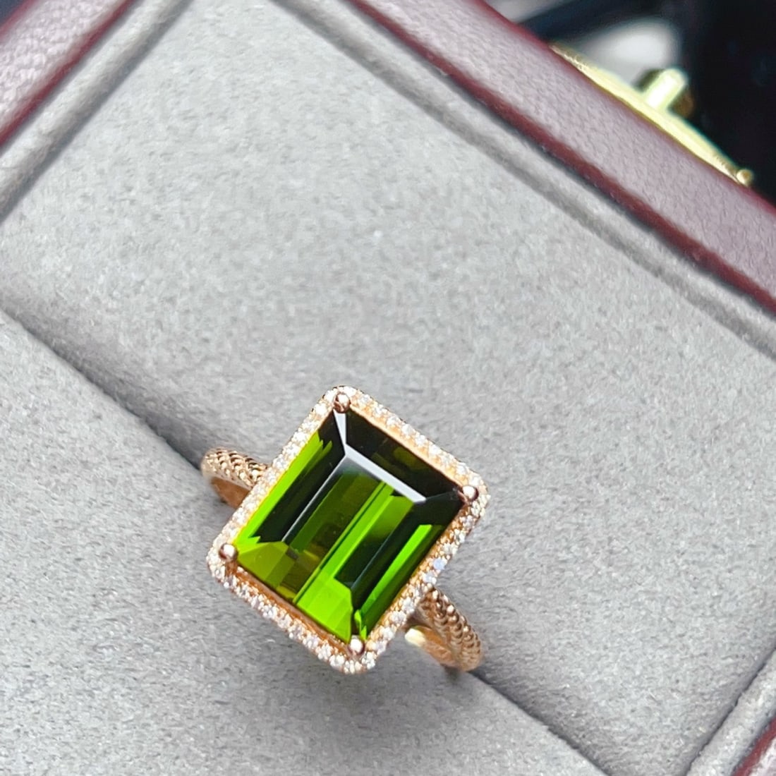 14k Gold 4.09 Ctw Natural Tourmaline & Diamond Ring - 3