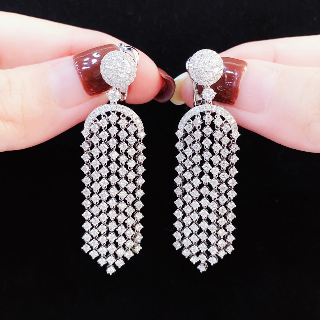 14k Gold 5 Ct Natural H Diamond Earrings - 5