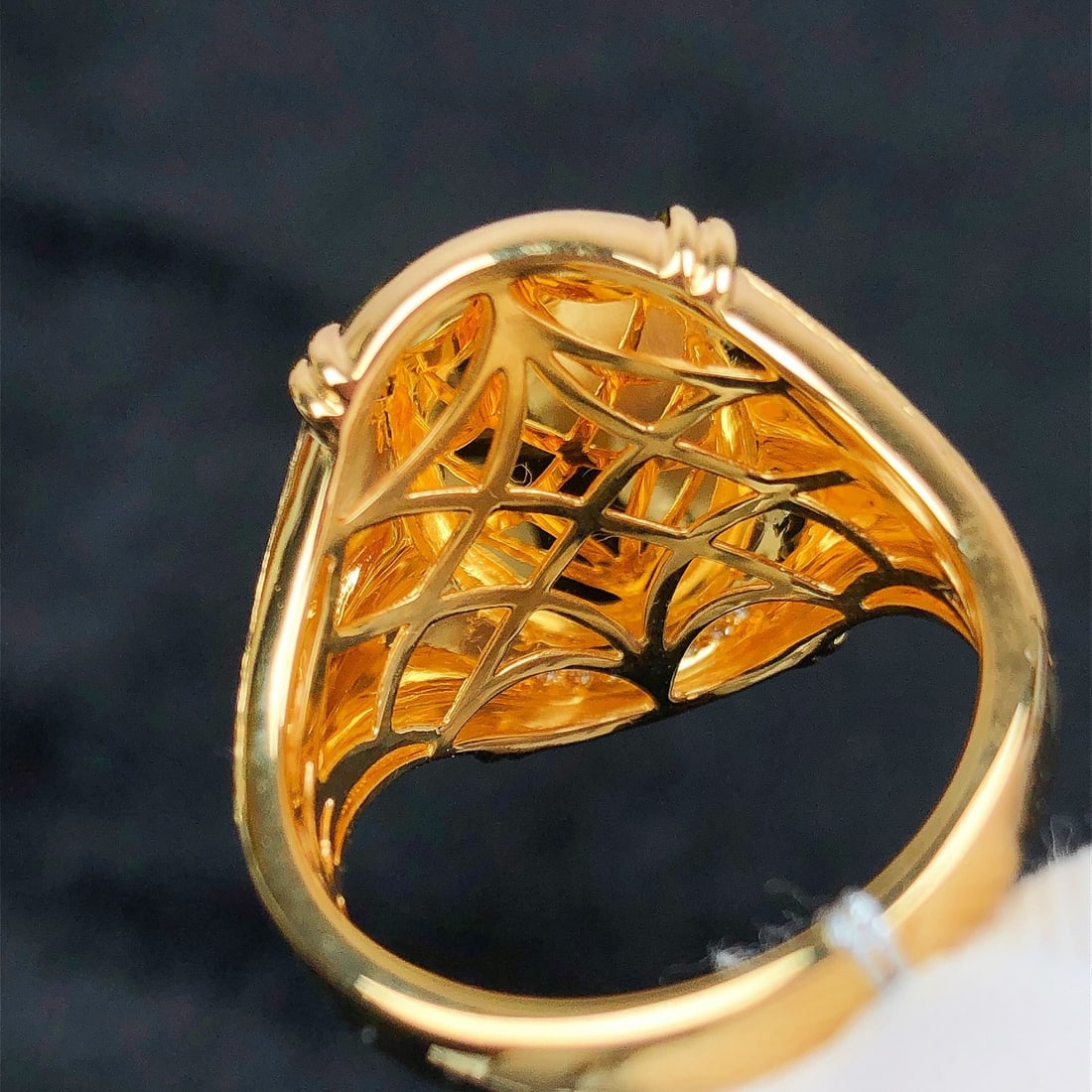 14k Gold 5.43 Ctw Natural Opal & Diamond Ring - 7