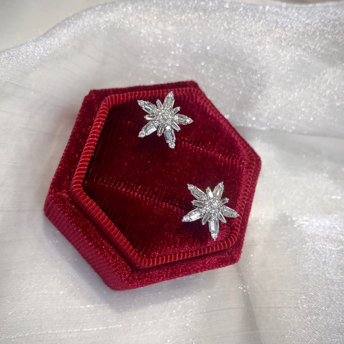 14k Gold 0.70 Ct Natural H Diamond Earrings - 6