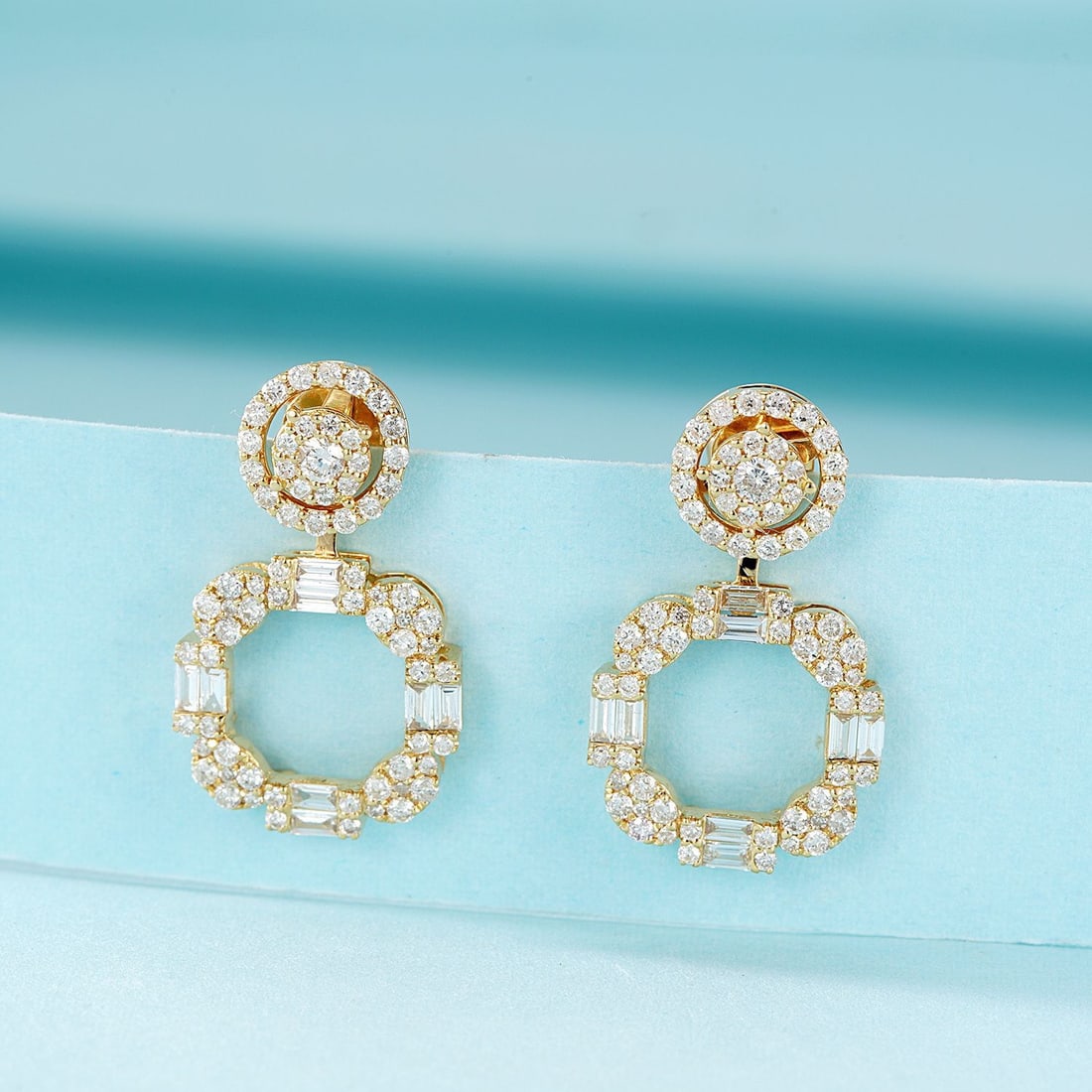 14k Gold 1.02 Ctw Natural H Diamond Earrings - 4