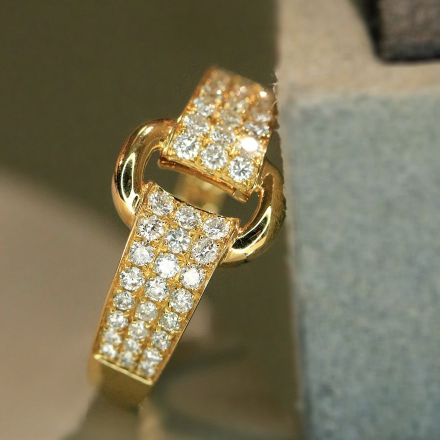 14k Gold 0.5 Ct Natural H Diamond Ring - 2