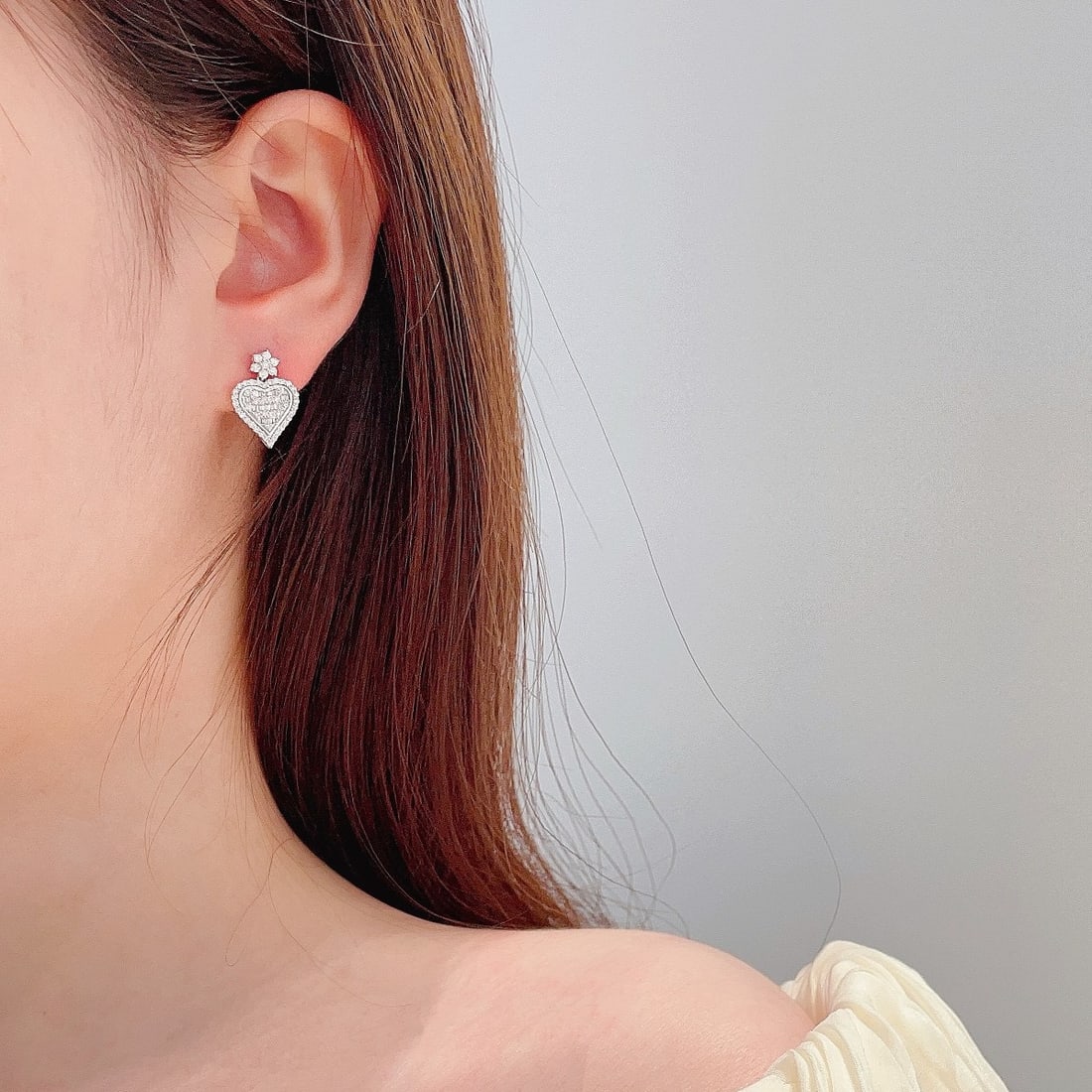 14k Gold 0.94 Ctw Natural H Diamond Earrings - 3