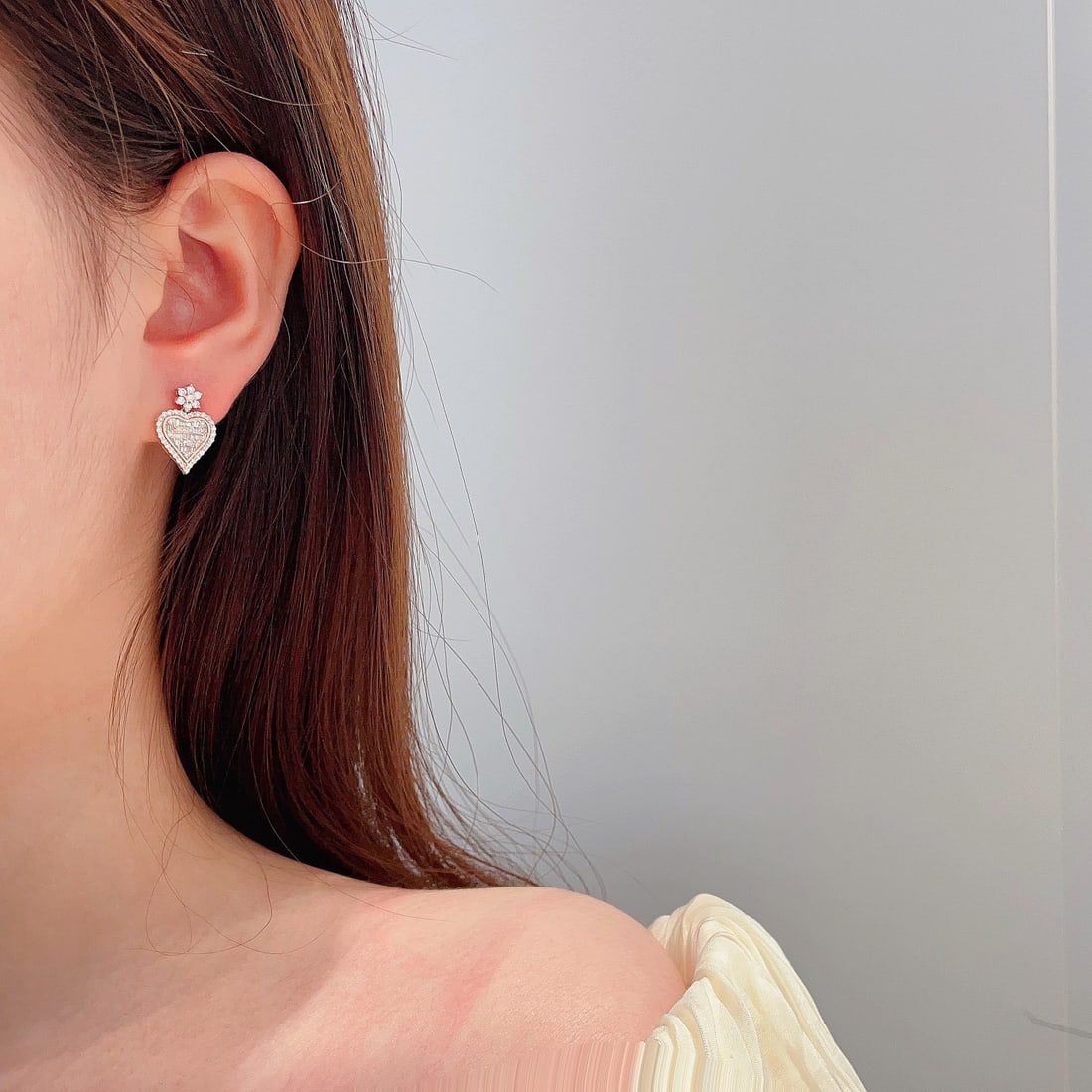 14k Gold 0.94 Ctw Natural H Diamond Earrings - 4