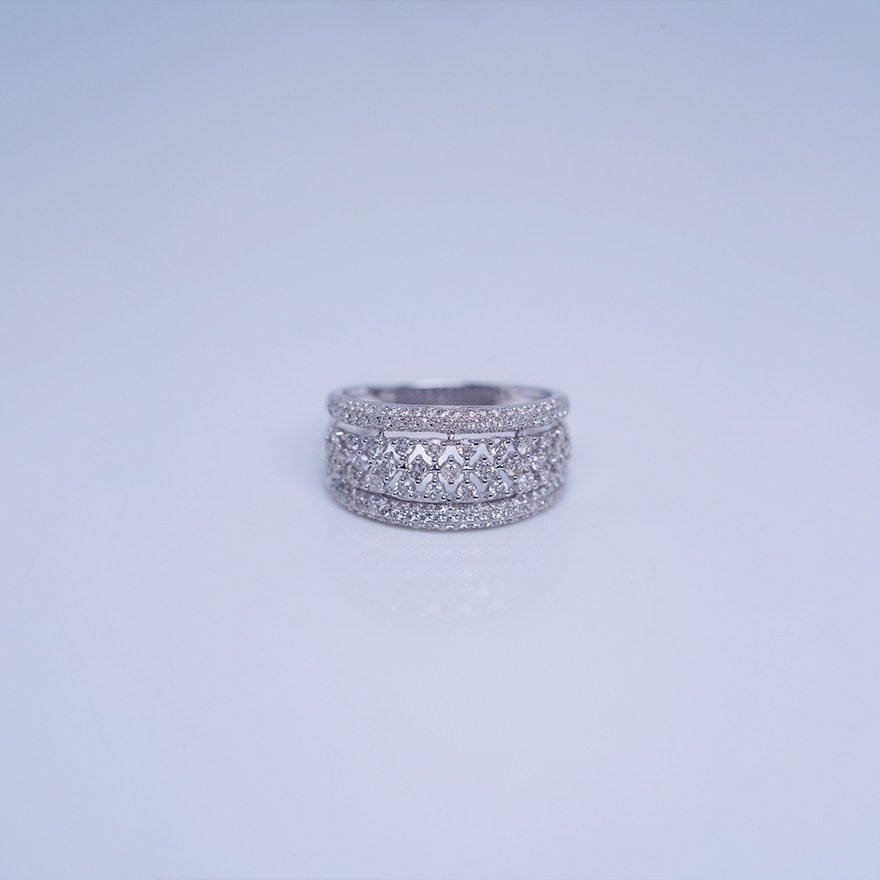 14k Gold 1.1 Ct Natural H Diamond Ring - 2