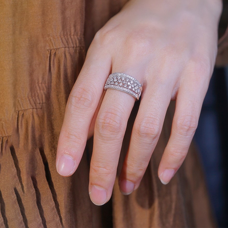 14k Gold 1.1 Ct Natural H Diamond Ring - 3