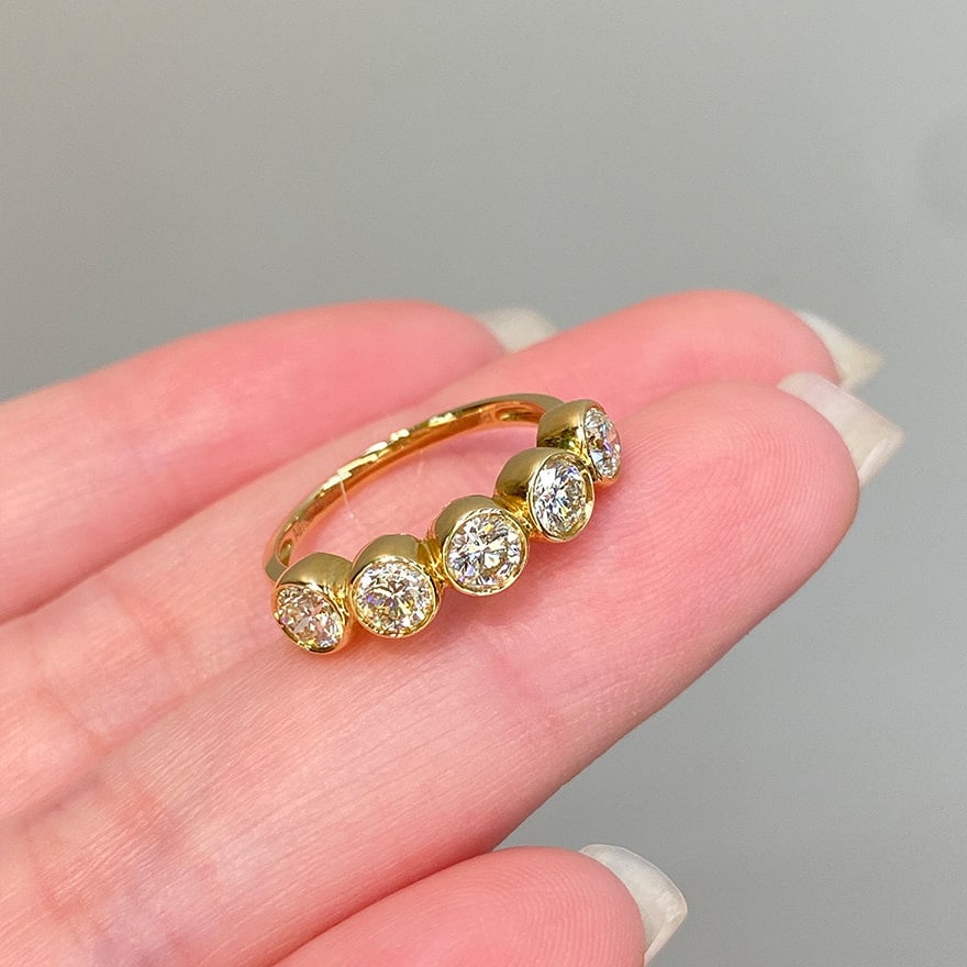 14k Gold 1 Ct Natural H Diamond Ring - 2