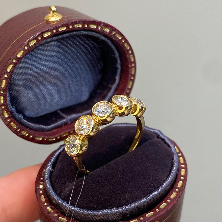 14k Gold 1 Ct Natural H Diamond Ring - 3