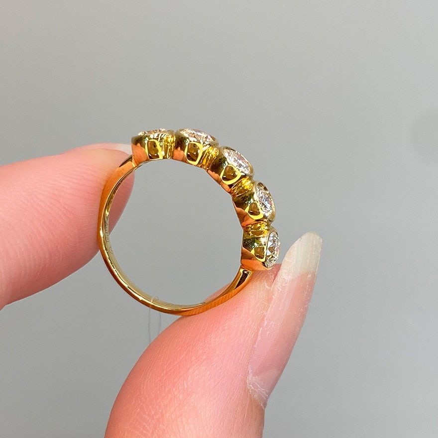 14k Gold 1 Ct Natural H Diamond Ring - 5