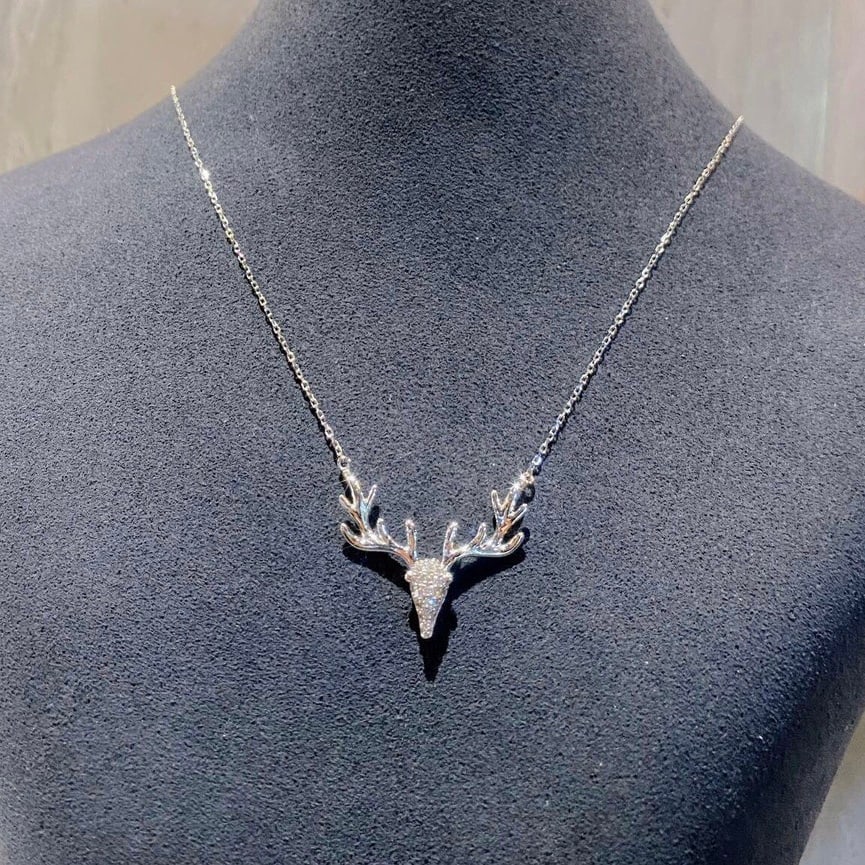 14k Gold 0.23 Ct Natural H Diamond Necklace - 5