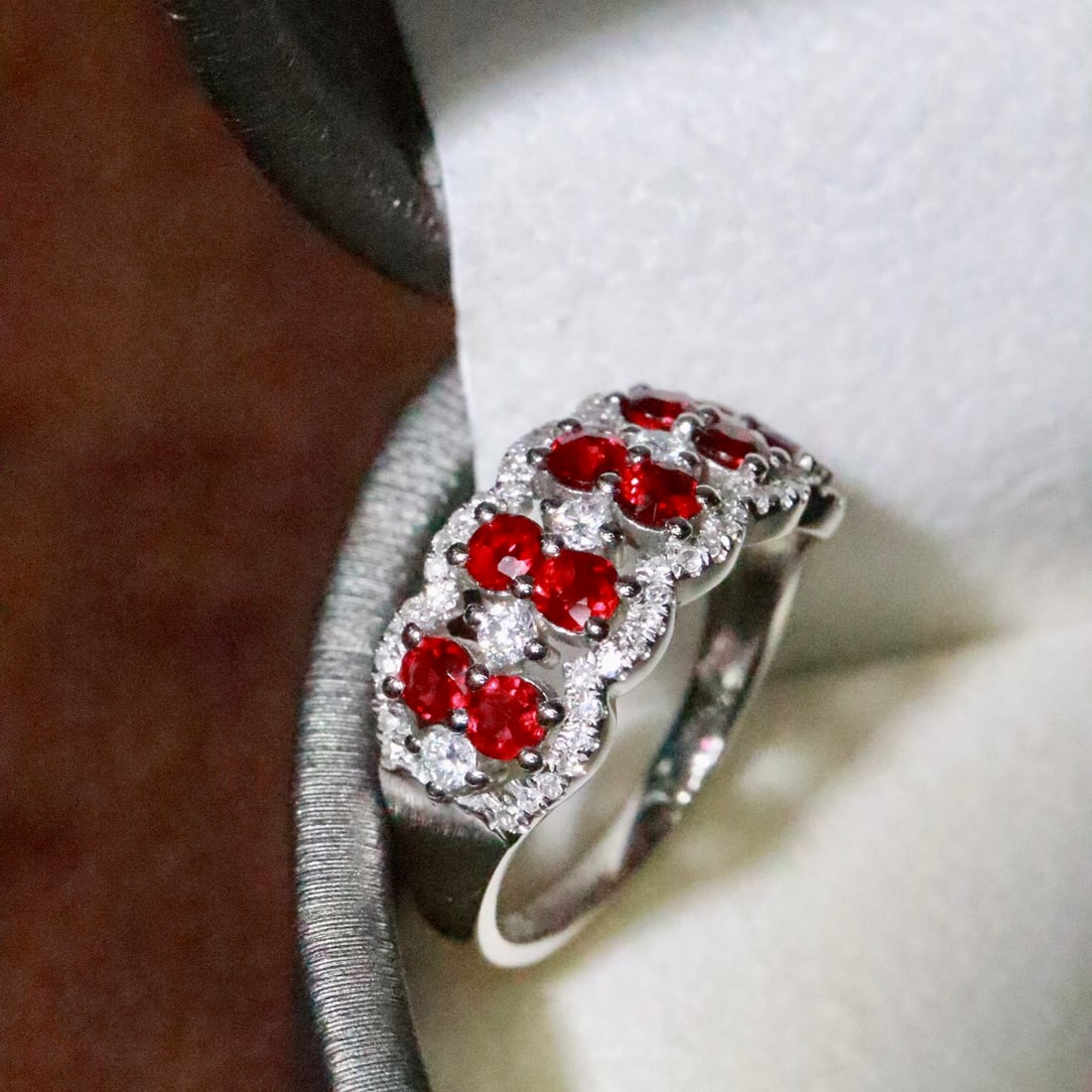 14k Gold 1.29 Ctw Natural Ruby & Diamond Ring - 3