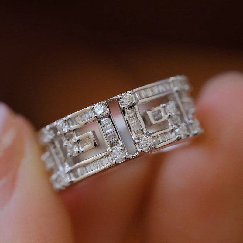 14k Gold 0.9 Ct Natural H Diamond Ring - 5