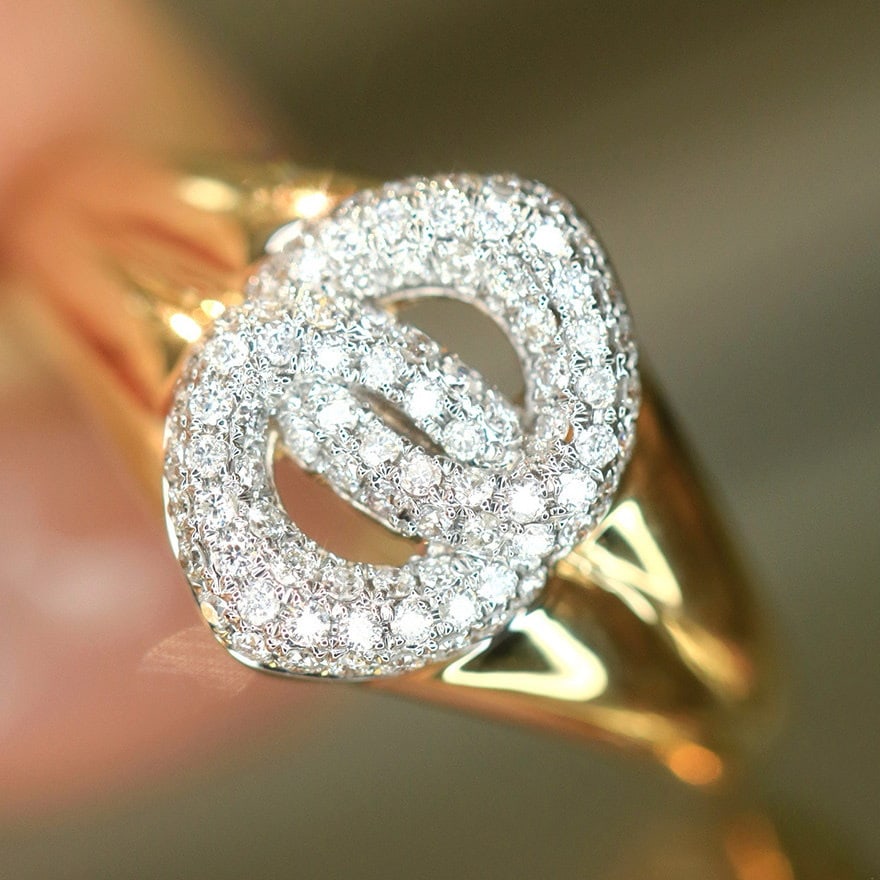 14k Gold 0.3 Ct Natural H Diamond Ring - 5