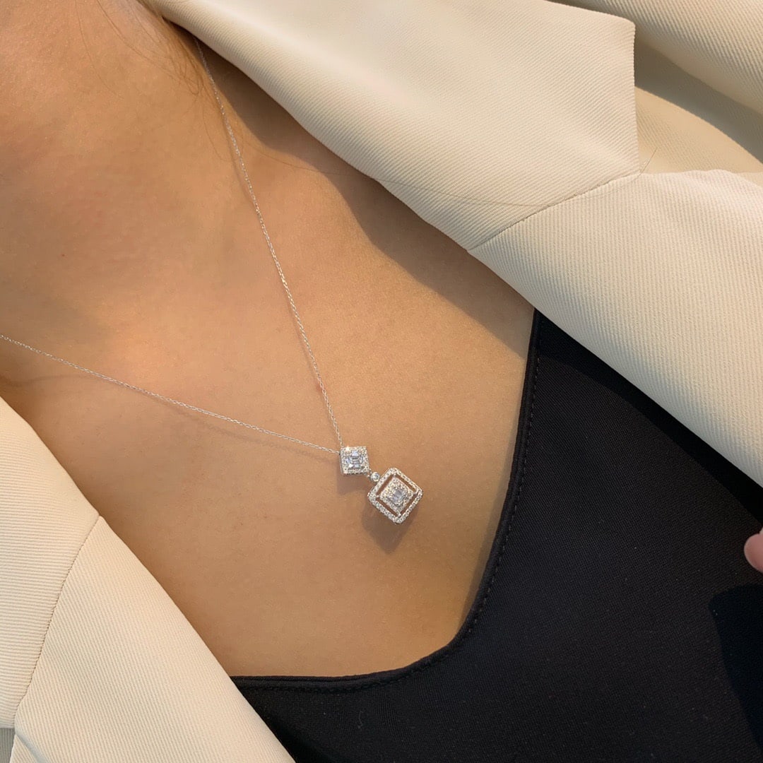 14k Gold 0.4 Ct Natural H Diamond Necklace - 5