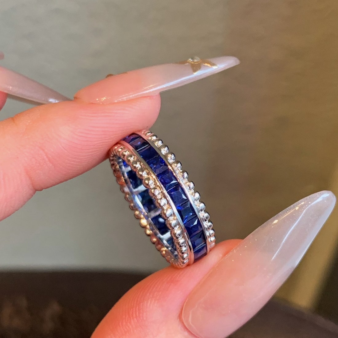 14k Gold 2.85 Ct Natural Sapphire Ring - 5