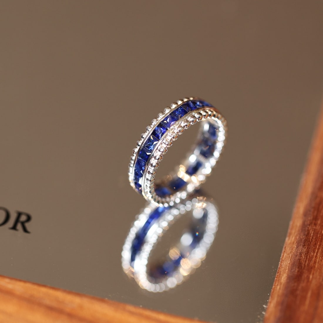 14k Gold 2.85 Ct Natural Sapphire Ring - 7