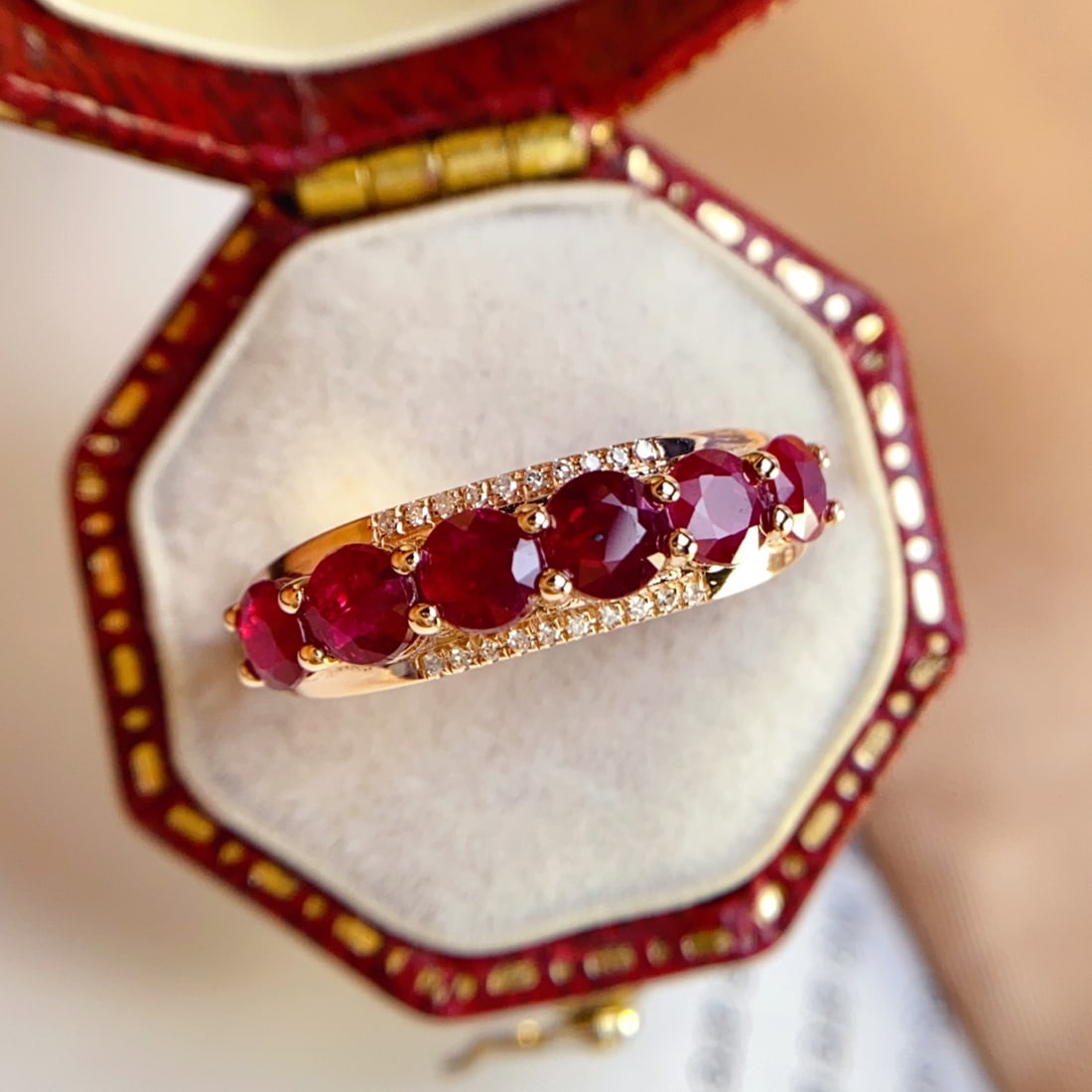 14k Gold 1.80 Ct Natural Ruby & Diamond Ring - 2