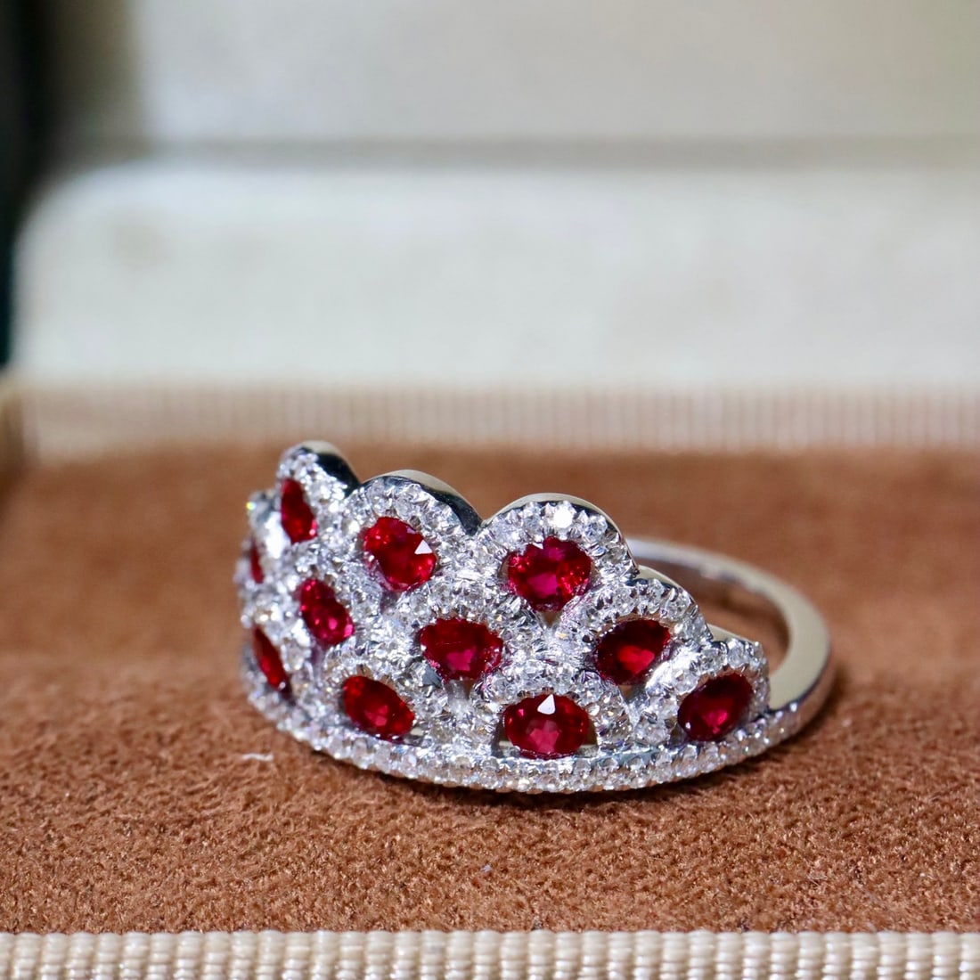 14k Gold 1.66 Ctw Natural Ruby & Diamond Ring - 2