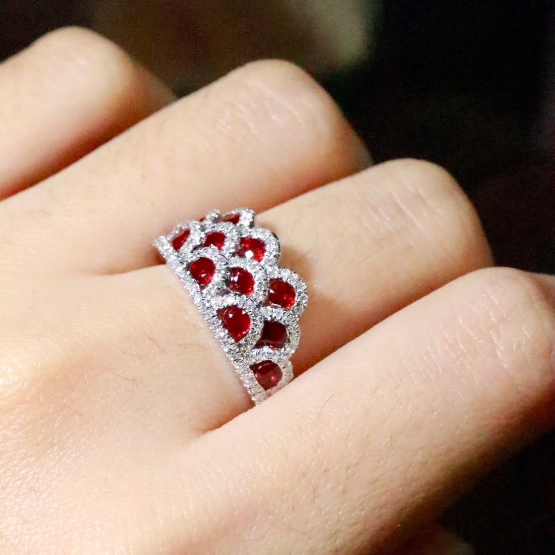 14k Gold 1.66 Ctw Natural Ruby & Diamond Ring - 5