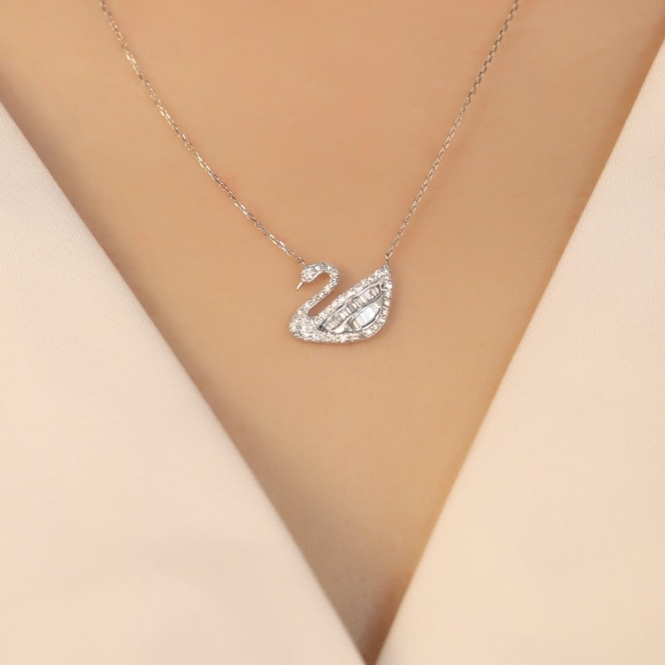 14k Gold 0.50 Ct Natural H Diamond Necklace - 5