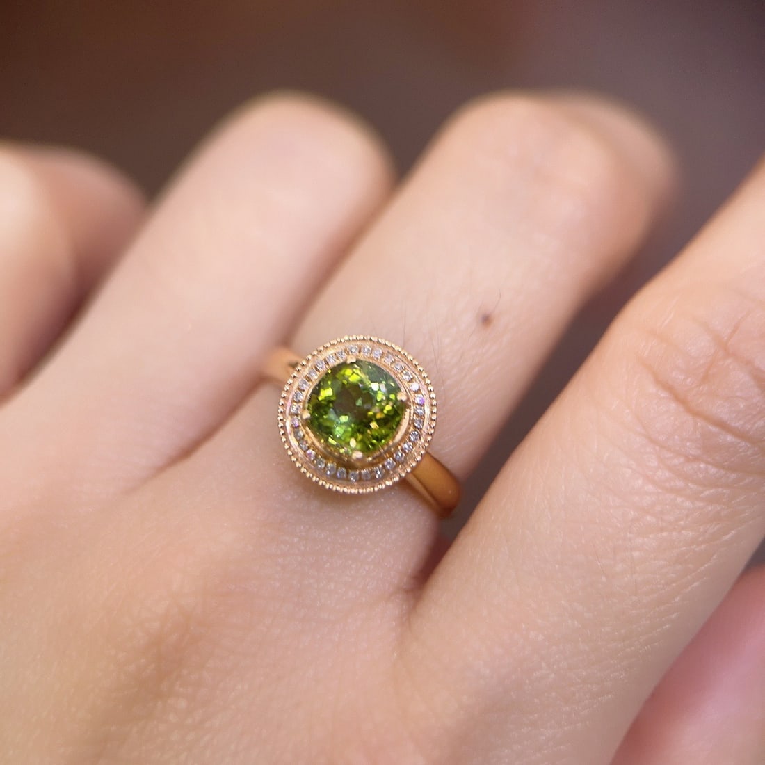 14k Gold 1.59 Ctw Natural Tourmaline & Diamond Ring - 5