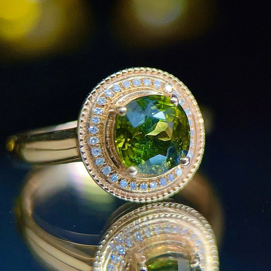 14k Gold 1.59 Ctw Natural Tourmaline & Diamond Ring - 6