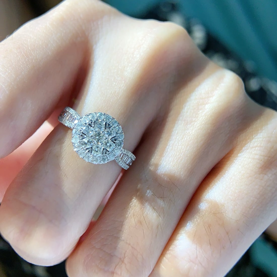 14k Gold 1 Ct Natural H Diamond Ring - 4