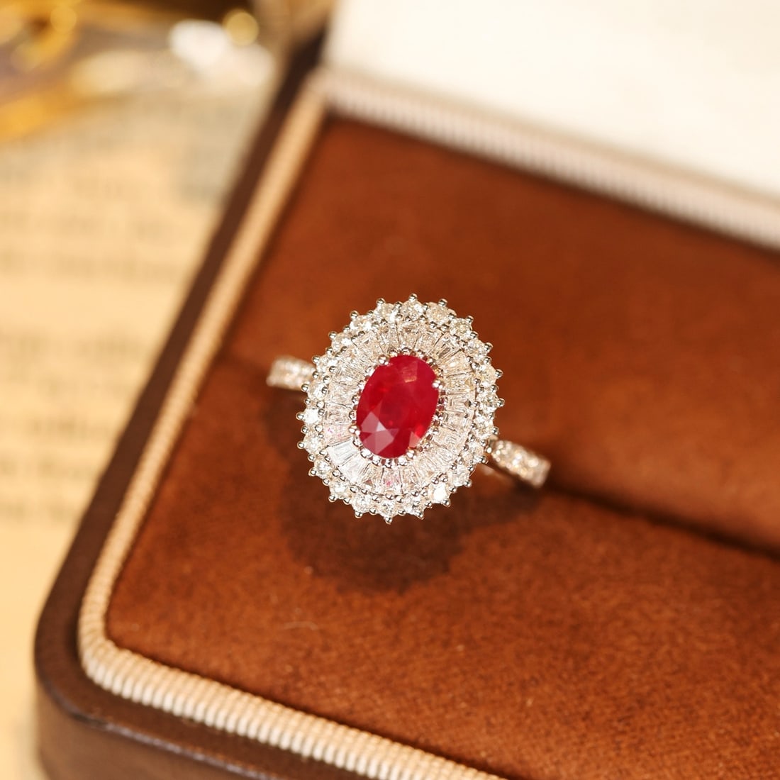 14k Gold 2.49 Ctw Natural Ruby & Diamond Ring/pendant( Without Chain ) - 2