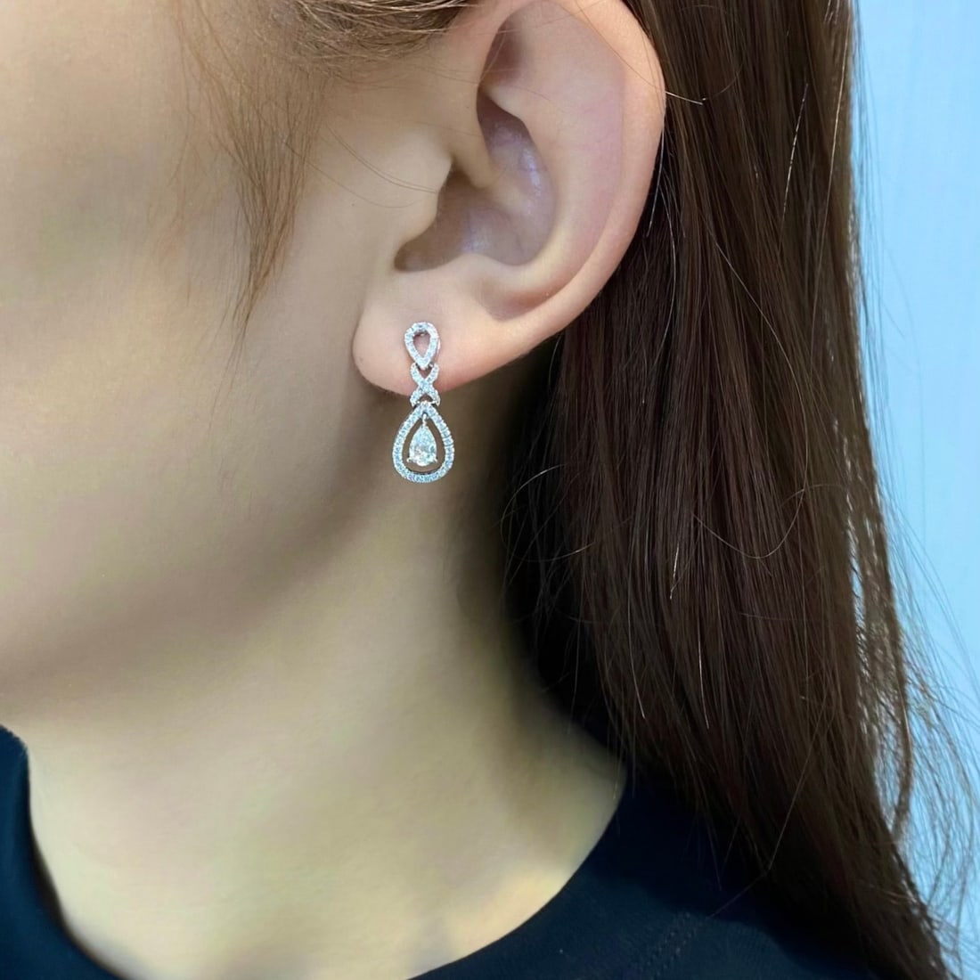 14k Gold 1.16 Ctw Natural H Diamond Earrings - 3