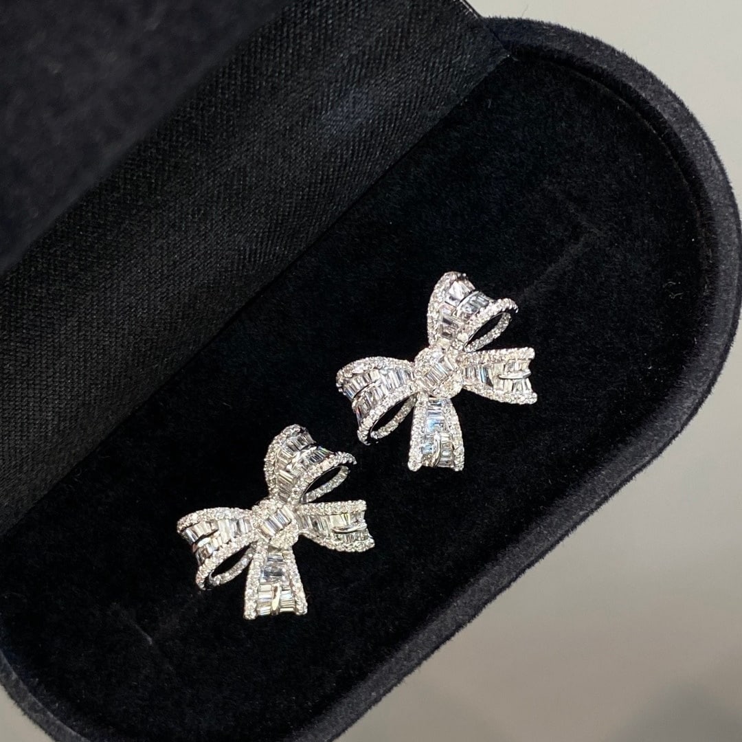 14k Gold 1 Ct Natural H Diamond Earrings (1 of 10)