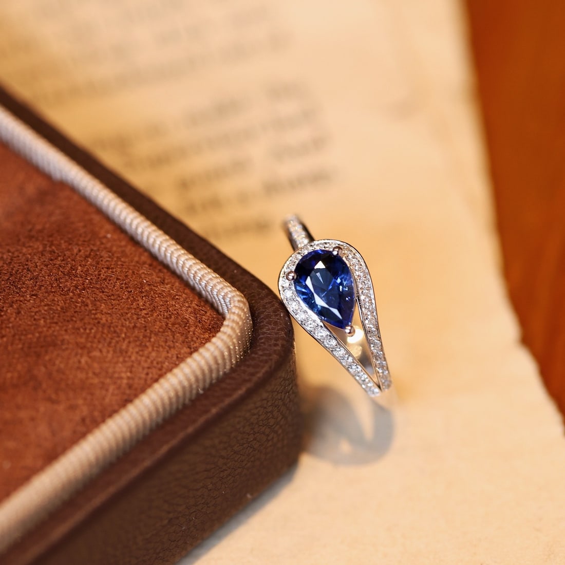 14k Gold 1.30 Ctw Natural Sapphire & Diamond Ring - 2