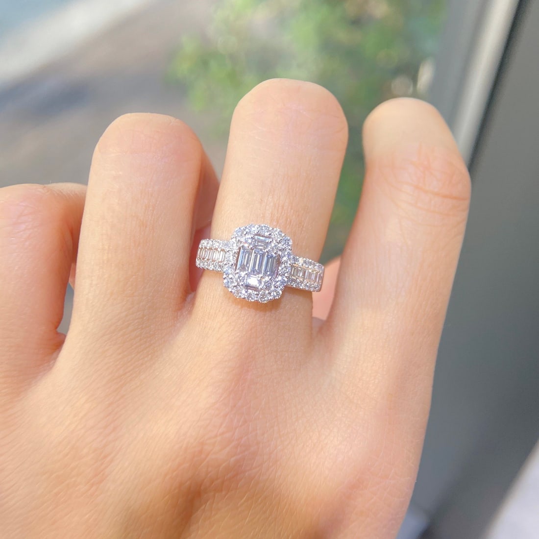 14k Gold 0.8 Ct Natural H Diamond Ring - 3